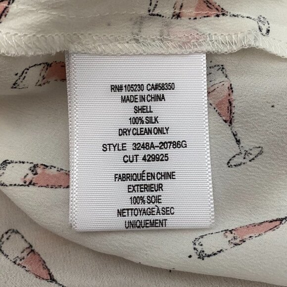 NWT Joie Rain Champagne Silk Tank Top in Porcelain White XS - Picture 8 of 8